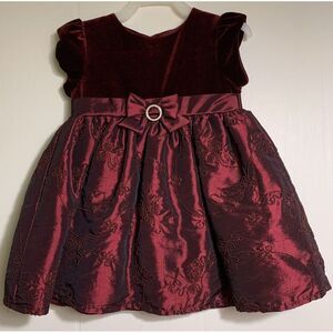 Pretty Burgundy Party/ Pagent  Dress. Size 24 Months.